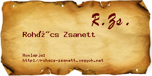 Rohács Zsanett névjegykártya